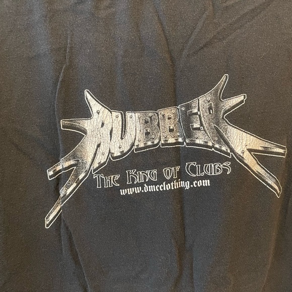Vintage The DMC Family T-Shirt XXL 2XL Rubber The King Of The Clubs Preowned - Picture 5 of 6